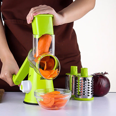 Premium Multi‑Blade Round Mandoline Slicer – Potato, Carrot, Cheese Cutter & Grater