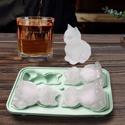 Cat Silicone Ice Cube Tray – 3D Mold for Beverages, Chocolates, and Party Treats