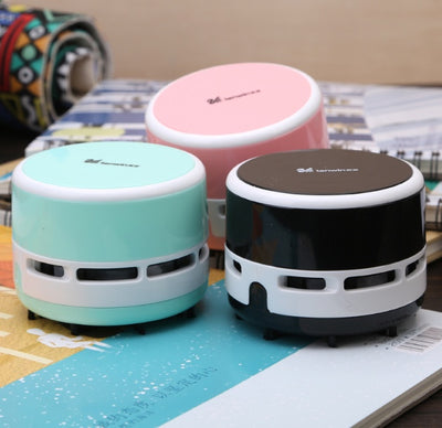 Cartoon Mini Desktop & Car Vacuum Cleaner – Portable, No‑Charge, Infrared Sensor‑Powered